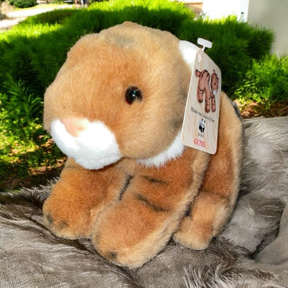Gund Plush WWF Tiger Cub World Wildlife Fund Baby Bengal Stuffed Animal 8" 2025